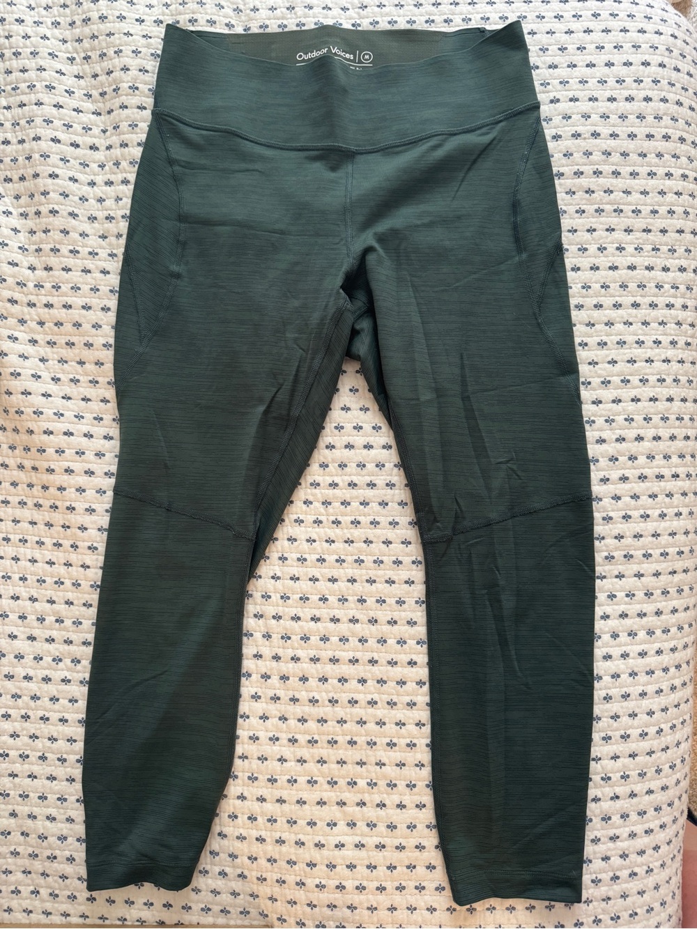 Outdoor Voices Forest Green 3/4 leggings